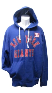 New York Giants Mens Size L Large Blue Full Zip Jacket Hoodie - Picture 1 of 8