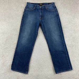 Lucky Brand 181 Jeans Mens 33x30 Blue Relaxed Straight Mid Rise 100% Cotton - Picture 1 of 16
