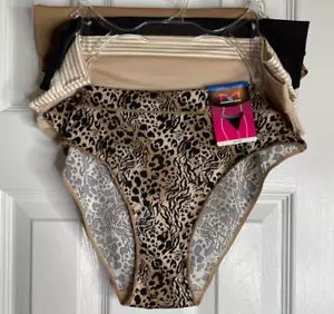 Maidenform Damen 5er-Pack hochgeschnittene Höschen Größe XL verschiedene neutrale Drucke neu mit Etikett $ 45 - Bild 1 von 6