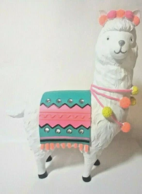Figura Llama Blanca y Pasteles 10 pulgadas Estatua Estatuilla Decoración del Hogar Foto 1 de 4