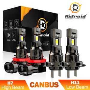 Combo H11 H7 Kit Bombilla Faro LED Luz Alta Baja Super Brillante 6500K Xenón Blanco - Imagen 1 de 20
