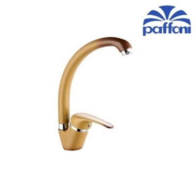 PAFFONI Miscelatore lavello monoforo canna orientabile color Terra di Francia - NETTUNO