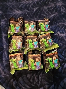 Minecraft 3" Mini-Figure / Hanger / Back Pack Clip (Lot of 9) Blind Bag Series 1 - Picture 1 of 3