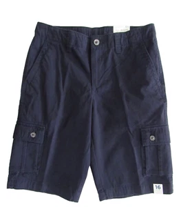 ARIZONA JEAN CO - BOYS CARGO SHORTS Cotton Size 16 NWT Williamsburg Navy - Picture 1 of 8