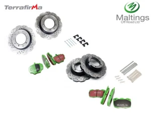 puma performance wavy brake kit Terrafirma drilled + grooved brake kit Fits- Def - Picture 1 of 1