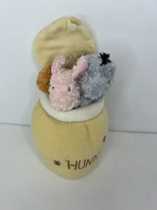Classic Pooh Tigger Piglet Eeyore Finger Puppets Cloth Hunny Pot Plush VINTAGE - Picture 1 of 17