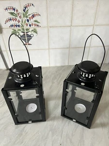 Vintage Tea Light Candle Lamps X 2 - Picture 1 of 3