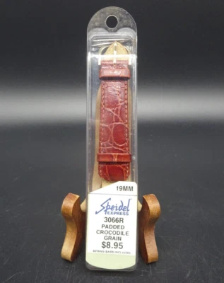 Speidel Express Padded Crocodile Grain Leather 19mm Wrist Band NIB - Image 1 of 4