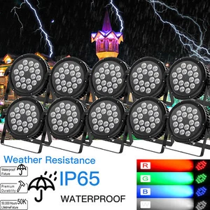 10X 270W RGBW Par Stage Light Waterproof IP65 Strobe Beam DJ Lights 18LED DMX512 - Picture 1 of 19