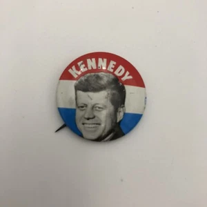 JFK John F. Kennedy Campaign Pin Button Vintage 1 Inch - Picture 1 of 3