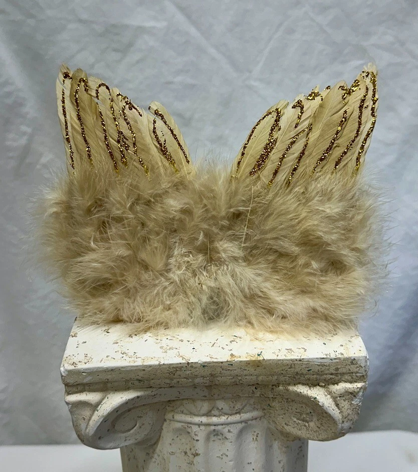 Alas, bebé, disfraz, dorado/beige, punta brillante, utilería fotográfica, suave, ¡NUEVO!  PP036 Foto 1 de 4