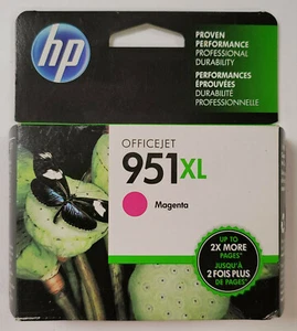 HP 951XL Magenta Ink OEM GENUINE Cartridge NEW Sealed EXP 2017 - Picture 1 of 3