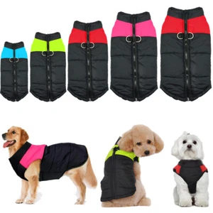 Winter Dog Clothes Small Large Big Dogs Waterproof Pet Coats Vest Jacket 10 Size - Picture 1 of 30