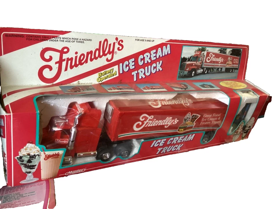 Vintage 1993 Manley Toys Battery Operated Friendly's Ice Cream Truck  - Image 1 of 1