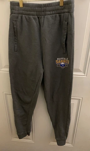 Buffalo Sabres Jogger Sweat Pants Gray Size Small Official NHL Product Cover