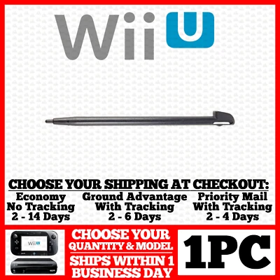 Lápiz óptico para Nintendo Wii U lápiz plástico negro repuesto "Wii U" Foto 1 de 4
