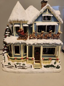 De colección 2004 Hawthorne Village La noche antes de Navidad STORY HOUSE THOMAS KINKADE - Imagen 1 de 13