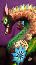 Alebrije Mexican Folk Art Signed Fantasy Winged Horse Pegasus carved handpainted