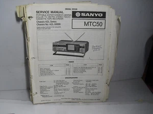 Sanyo MTC50 Original Service Manual Free Shipping - Picture 1 of 2