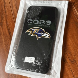 iPhone 12 / 12 Pro Black Phone Case Baltimore Ravens Football NFL - Picture 1 of 4