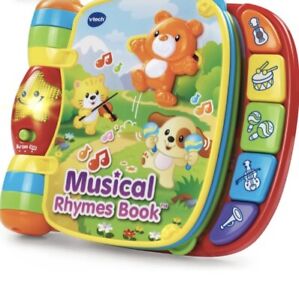 VTech 80166760 Musical Rhymes Educational Book for Babies Learning Toy- Red