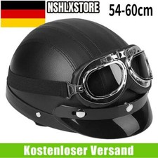 Rretro Integralhelm Motorradhelm Motorrad Integral Roller Helm 54-60cm Universal