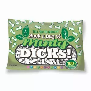 Suck A Bag Of Minty Dicks 3 ounces Bag of over 100 Mints, New - Picture 1 of 3