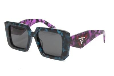 Gafas de sol Prada para mujer cuadradasPR23YSF 06Z5S0 verde azulado tortuga 52 mm lentes grises ¡NUEVAS! Foto 1 de 4