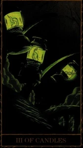 III De Velas, Carta Tarot Monstruos Universales - Imagen 1 de 2
