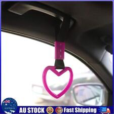 Colorful Car Tow Strap Love Ring Heart JDM Train Bus Handle Hand Strap (Pink) AU