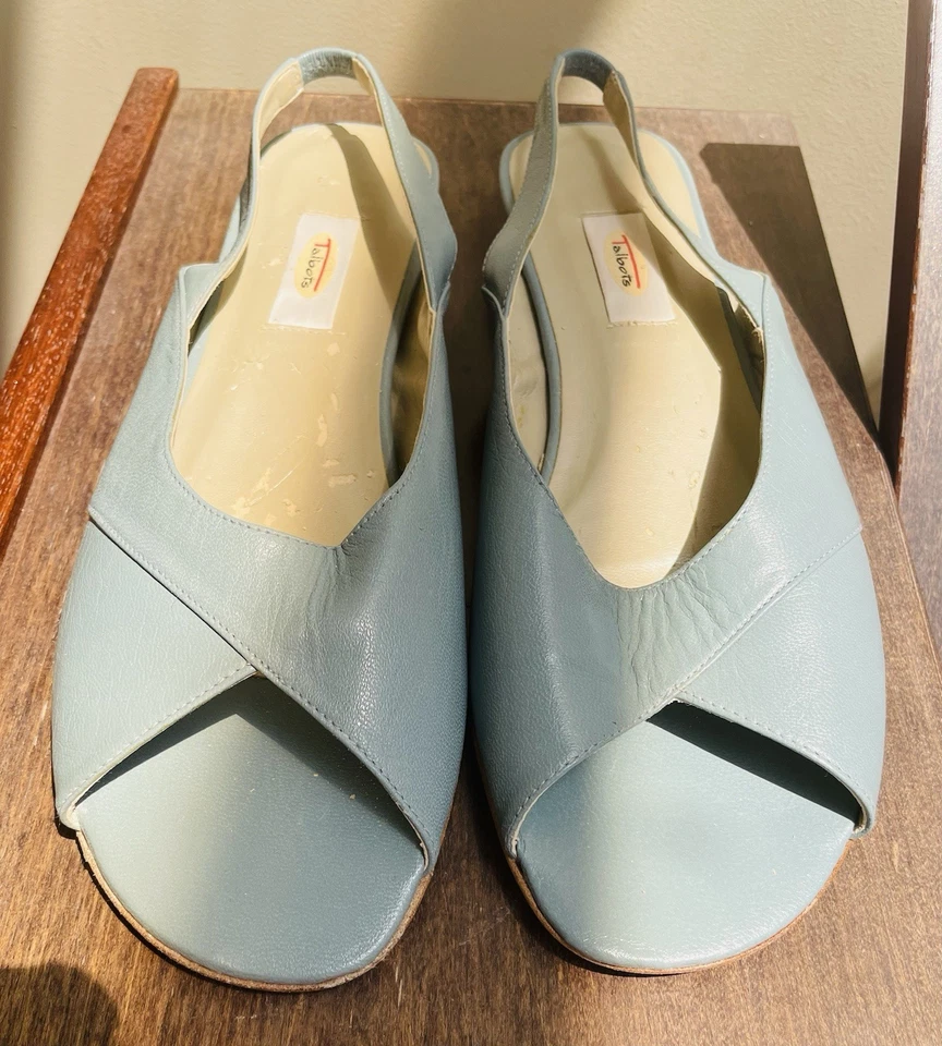 Sandalias Talbots de cuero genuino.Talla: 9,5 B. Hecho en España. Color Azul Turquesa Foto 1 de 4