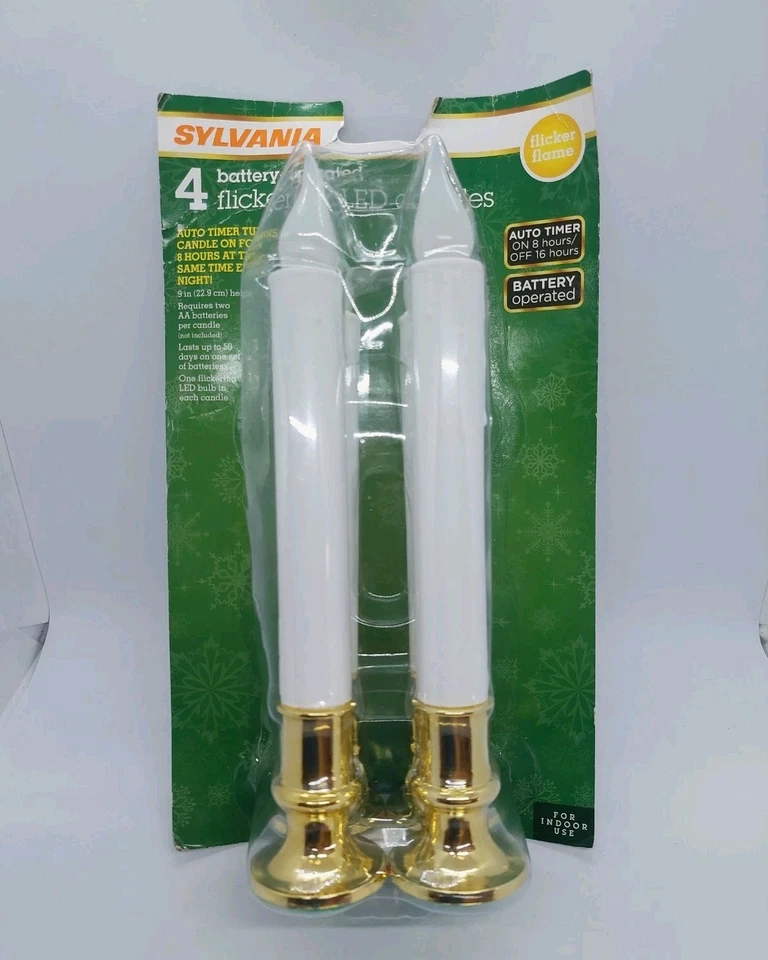 SYLVANIA V24329-88 Battery Operated Flickering LED Candle 9"