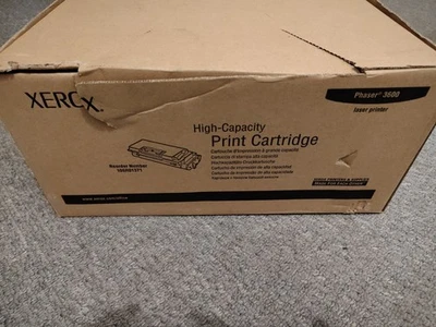 Genuine Xerox Phaser 3600 106R01371  BLACK High Capacity Print Cartridge.  NEW.  - Image 1 of 4