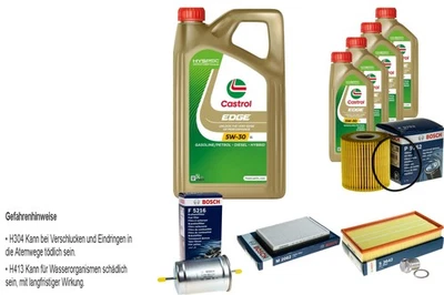 Bosch Inspección Set 9L castrol edge FST 5W-30 Ll para Volvo V70 I - Imagen 1 de 4