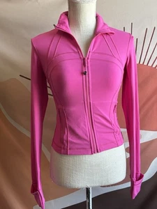 Lululemon Define Jacke Sonic Pink Damengröße 4 Nulu durchgehender Reißverschluss kurz geschnitten Yoga - Bild 1 von 19