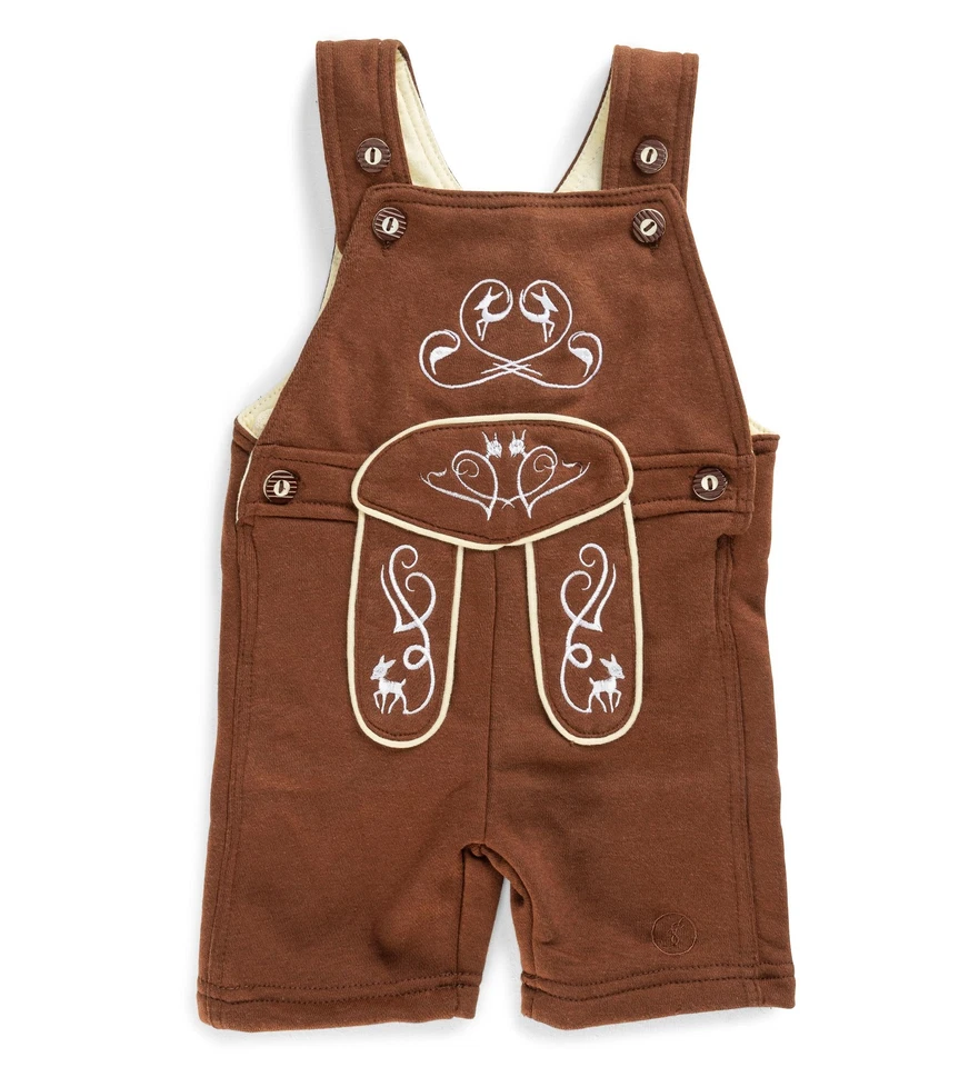 Schöneberger Trachten Couture Lederhosen Baby Overall – Romper Oktoberfest Ou...
