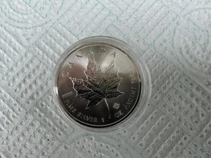 2018 Canadian Silver Maple Leaf Coin - $5 - 1oz .9999 Fine Silver in Capsule - Picture 1 of 4