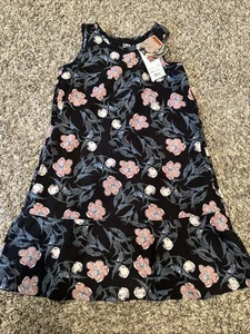 Uniqlo Kids Girls 7-8 Dress NWT Museum Of Fine Arts Boston Pink Navy - Picture 1 of 9