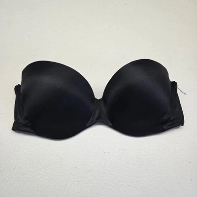 Sujetador Ambrielle para mujer 36C negro push up con aros multivía sin tirantes satinado LEER Foto 1 de 4