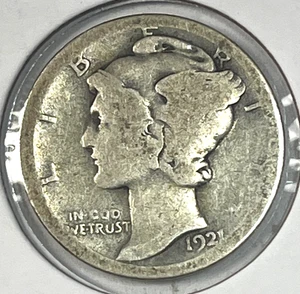 1921 D MERKUR SILBER GROSCHEN SCHÖN ZIRKULIERT kEY DATUM !!! O777 - Bild 1 von 2