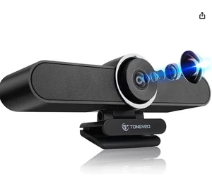 New TONGVEO 4K Webcam Conference Room Web Camera with Microphone & Speaker - Afbeelding 1 van 4