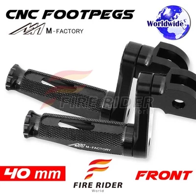 Clavijas de pie de jinete negras ajustables de 40 mm SHINOBI para XV 1100 Virago 88 89 90 91 92 Foto 1 de 4