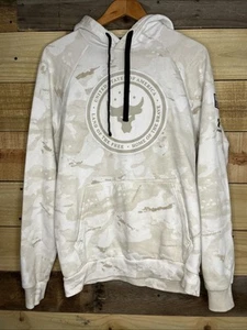 Under Armour Project Rock Veterans Day Hoodie White/Khaki LS UA Mens Small - Picture 1 of 8
