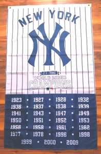 New York Yankees 27 Times World Series Champions Flag Banner 3 ft. x 5 ft. - Picture 1 of 7