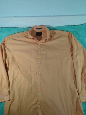 Camisa de vestir Nautica con botones naranja manga larga para hombre 17 34/35 bolsillo Foto 1 de 4