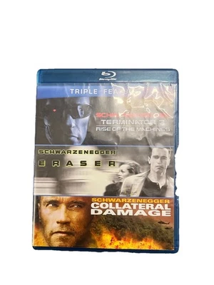 Terminator 3 / Eraser / Collateral Damage (Blu-ray, 2002) Foto 1 de 3