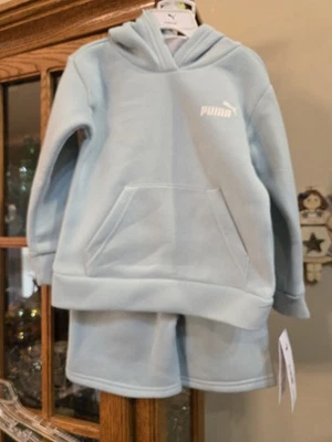 Conjunto de Pantalones Cortos con Capucha y Polar PUMA Talla Niños Unisex Talla 4 NUEVO Moderno Como Nuevo  Foto 1 de 4