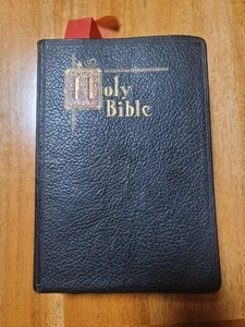 Bibel 1954 Neu Katholische Ausgabe Illustriert Echtleder - Bild 1 von 14