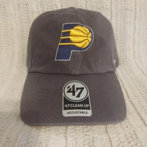 Indiana Pacers Hat Cap NBA Basketball '47 Brand Adjustable Strapback 🏀 Gray NEW - Picture 1 of 6