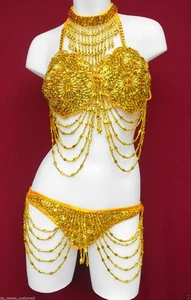 Da NeeNa T002 Party Belly Drag Showgirl Stage Costume Dance Bikini Thong XS-3X - Picture 1 of 5